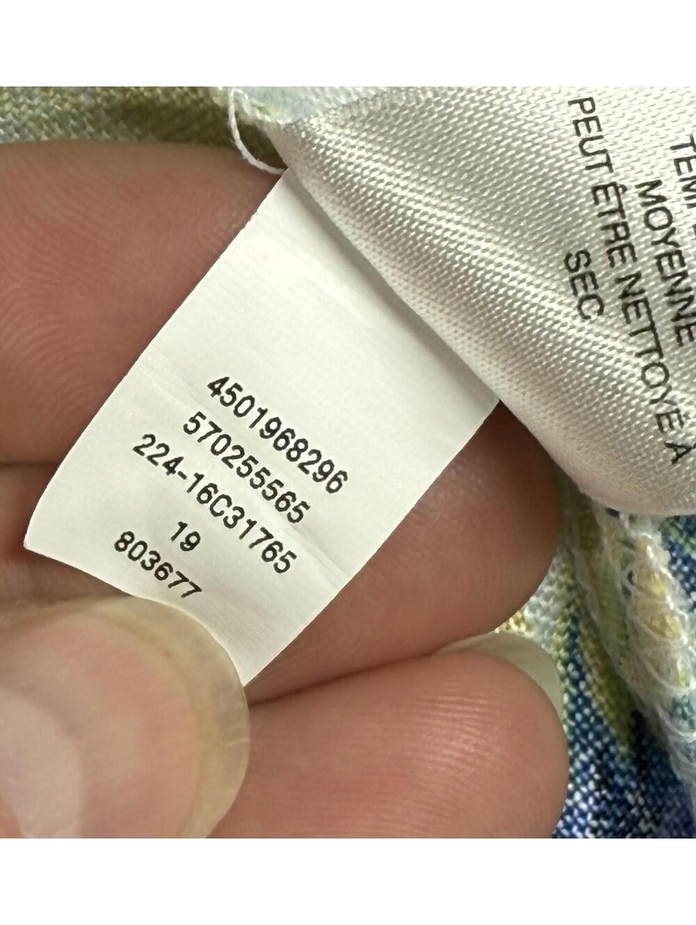 Chico's Cardigan‎ Sz 3 Women XL Blue White 100% Linen Open Front Roll Up Sleeve - Picture 8 of 11